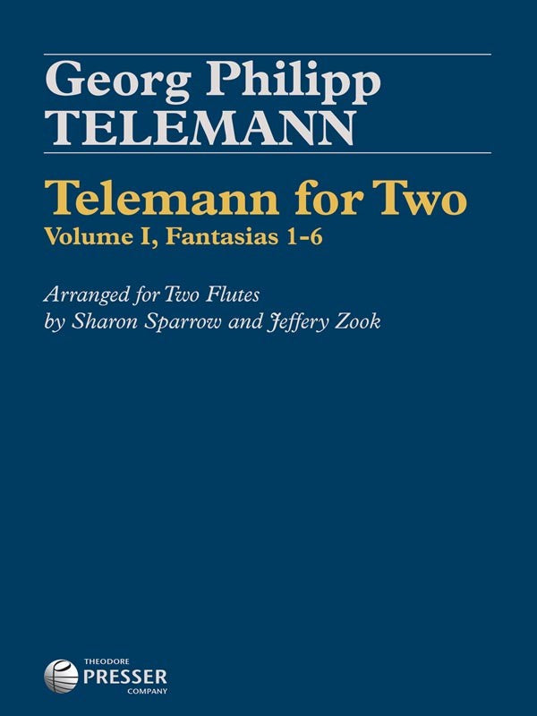 Telemann for Two: Volume 1, Fantasias 1-6 (Two Flutes)