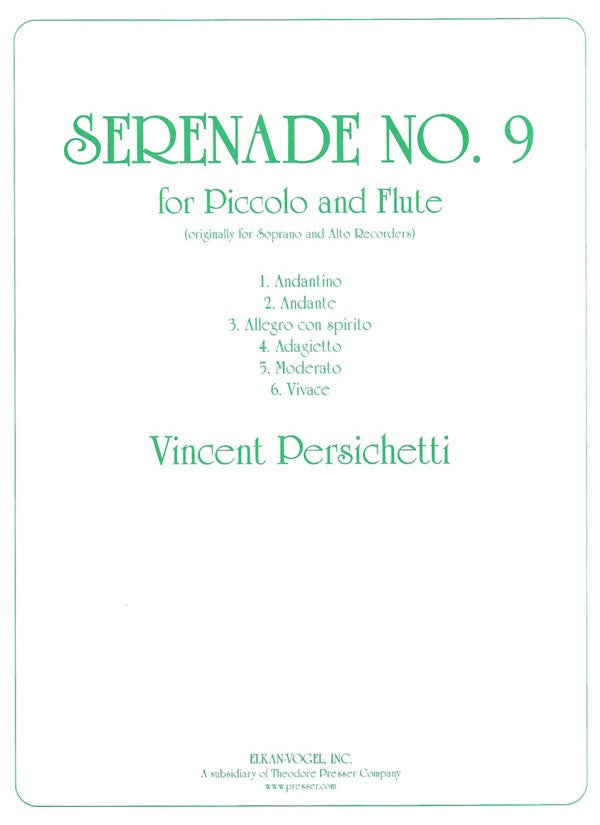 Serenade No. 9, Opus 71 (Two Flutes)