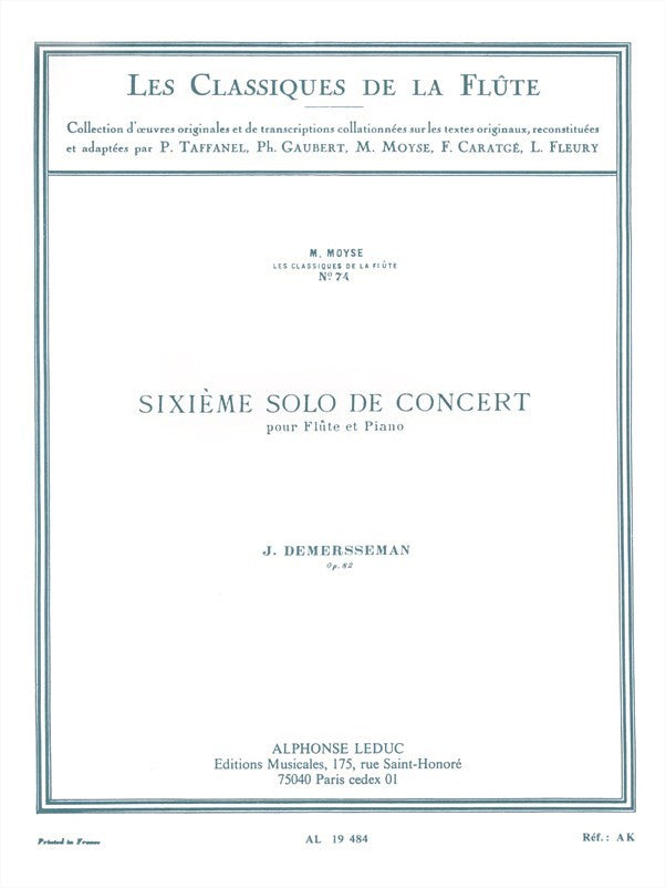 Concert Solo N°6, Op. 82 (Flute and Piano)