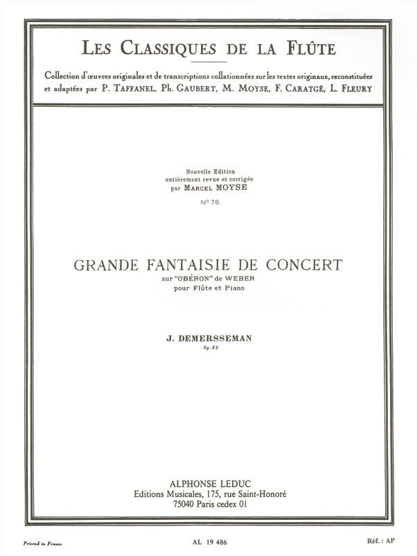 Great Concert Fantasy, Op. 52 (Flute and Piano)