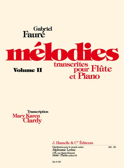 Melodies Transcribed for Flute and Piano Volume 2