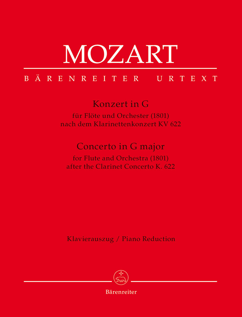 Concerto in G major (After the Clarinet Concerto, K 622) (Flute and Piano)