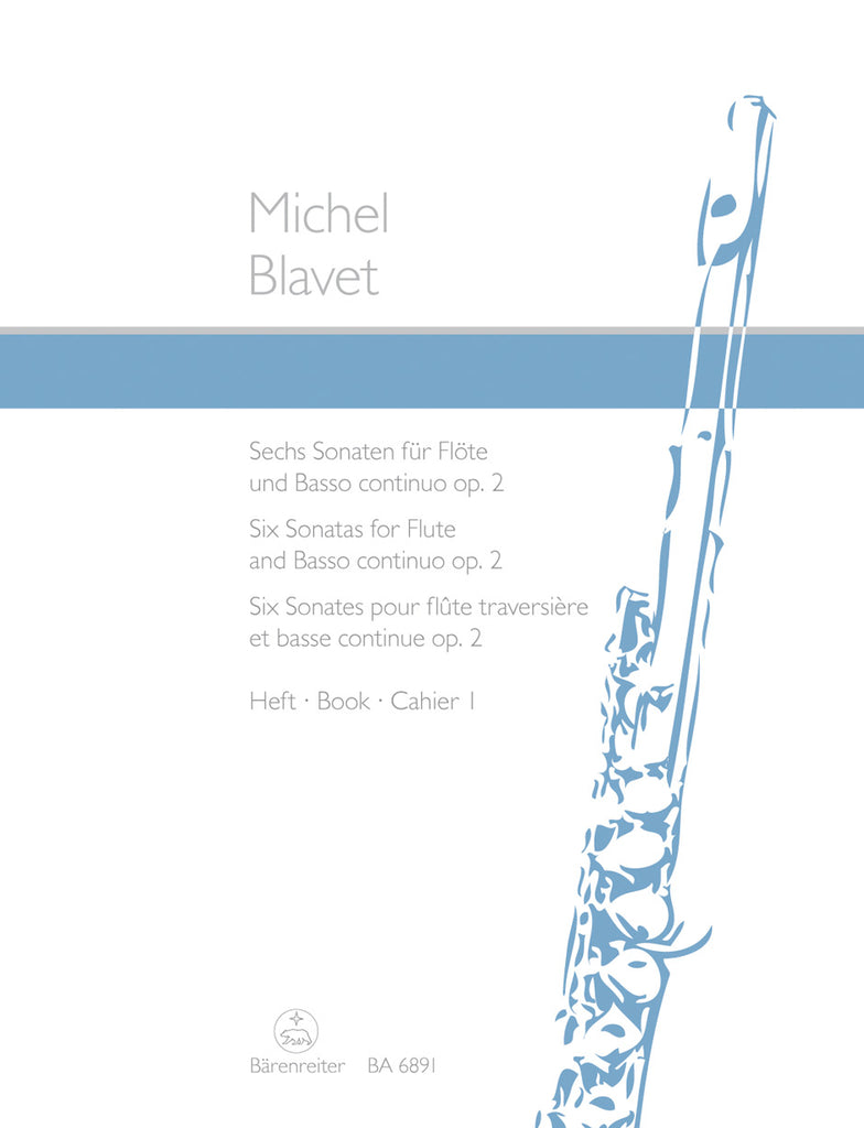 Flute Sonatas (6), Op. 2 #1-3 (Flute and Piano)