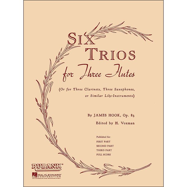 Six Trios for Three Flutes Op. 83, Third Part Only (Three Flutes)