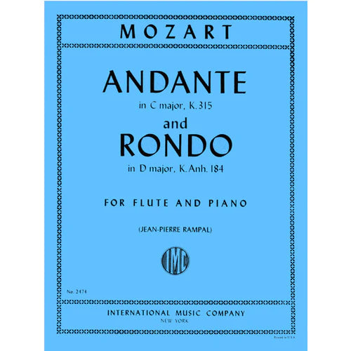 Andante in C Major, K315 and Rondo in D Major, K184 (Flute and Piano)