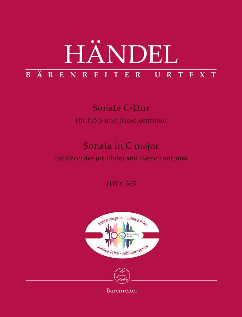 Sonata in C Major HWV 365 (Flute and Piano)