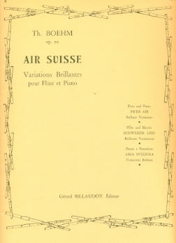 Air Suisse Op. 20 Variations Brillantes (Flute and Piano)