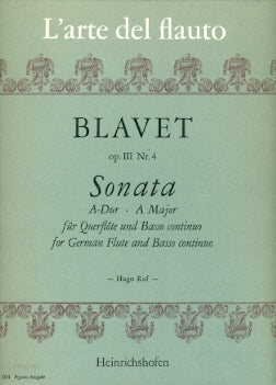 Flute Sonata in A Major Op. 3 No. 4 (Flute and Piano)
