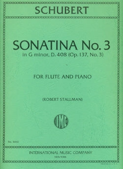 Sonatina No. 3 in G minor, D408 (Flute and Piano)