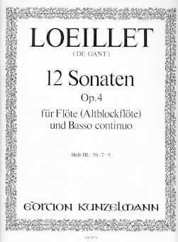Flute Sonatas (12), Op. 4 - Volume 3, Nos 7-9 (Flute and Piano)