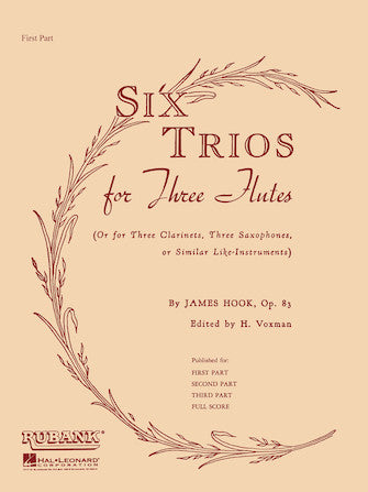 Six Trios for Three Flutes Op. 83, First Part Only (Three Flutes)