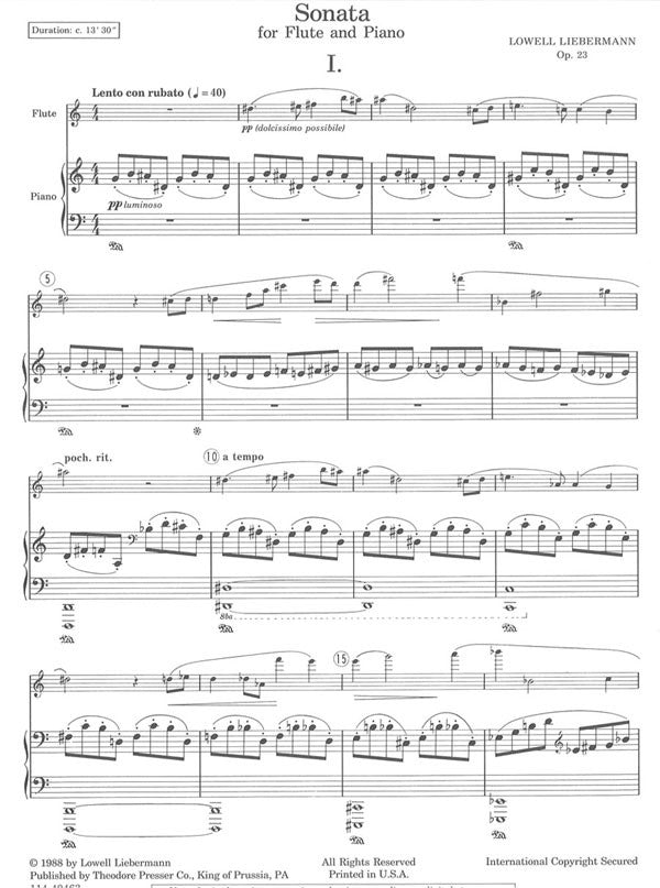 Sonata, Op. 23 (Flute and Piano)