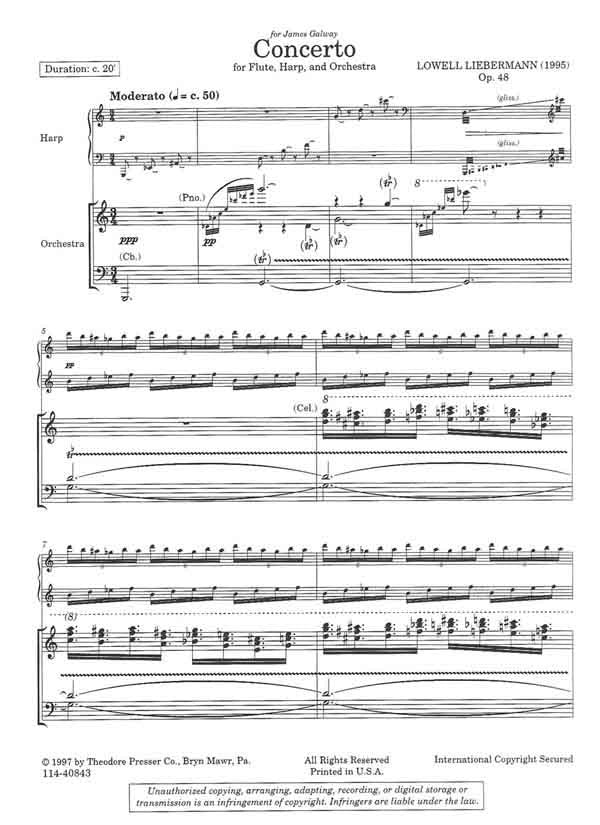 Concerto for Flute, Harp and Orchestra, Op. 48 (Flute and Harp)
