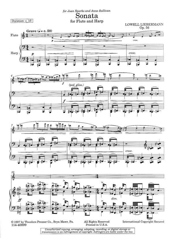 Sonata, Op. 56 (Flute and Harp)