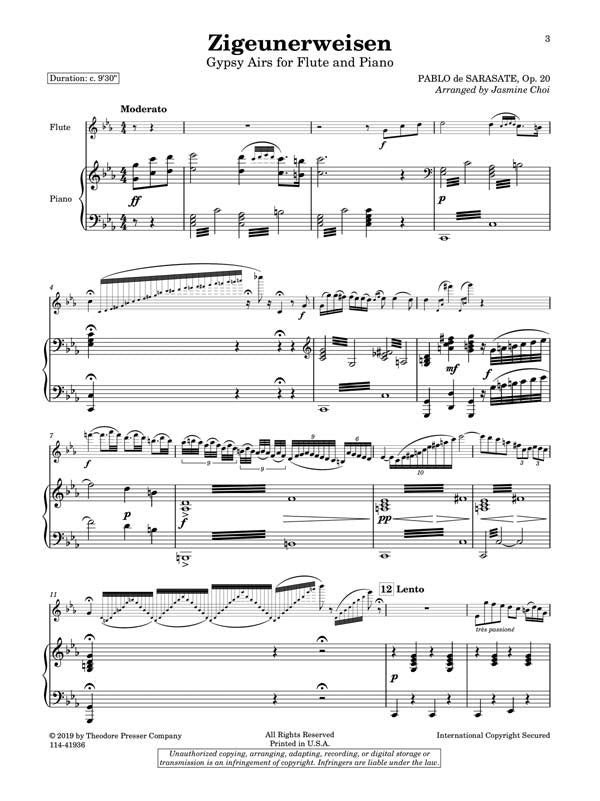 Zigeunerweisen (Flute and Piano)