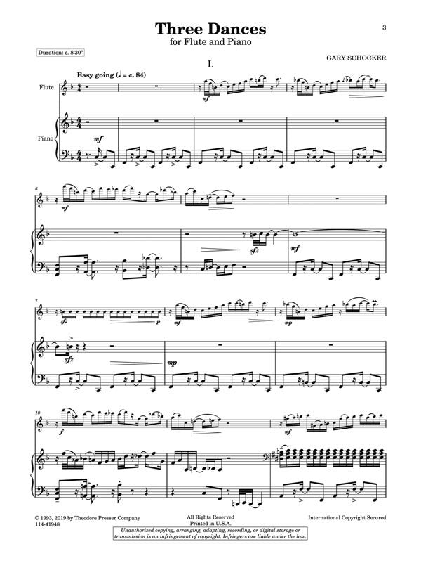 Three Dances (Flute and Piano)