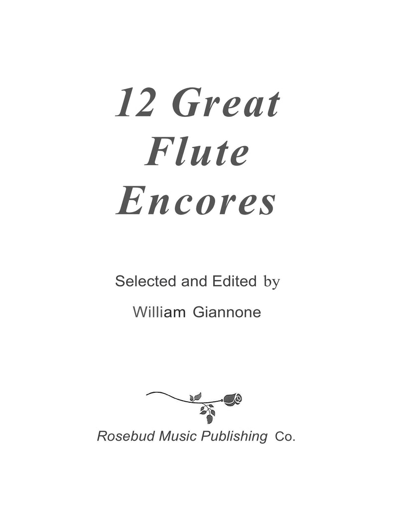 12 Great Flute Encores (Flute and Piano)