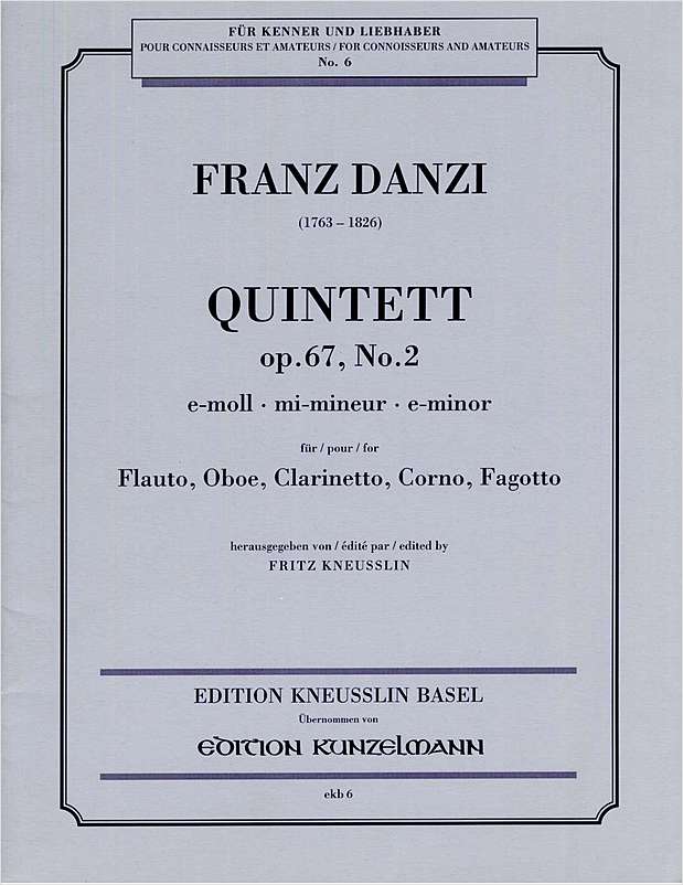 Quintett Op. 67, No. 2 in E Minor (Wind Quintet)