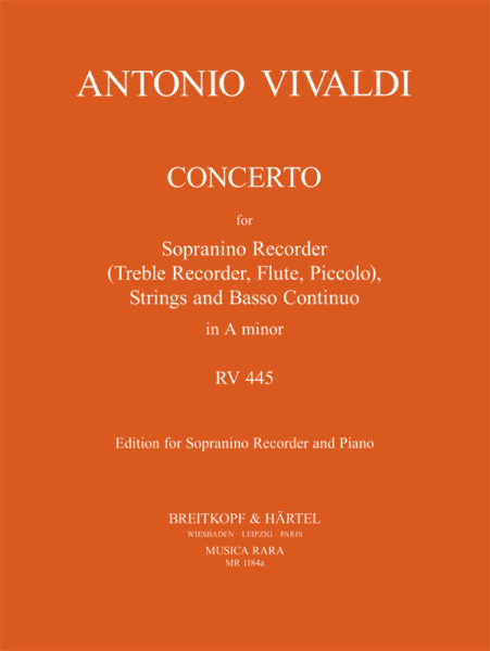 Concerto in A minor, RV 445 (Full Score and Parts)
