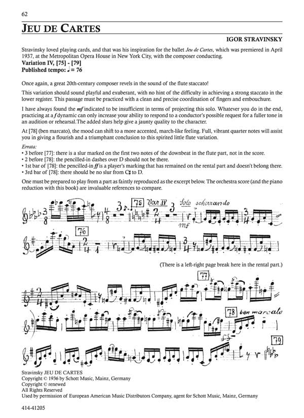 Orchestral Excerpts for Flute, Volume 2 (Baxtresser)