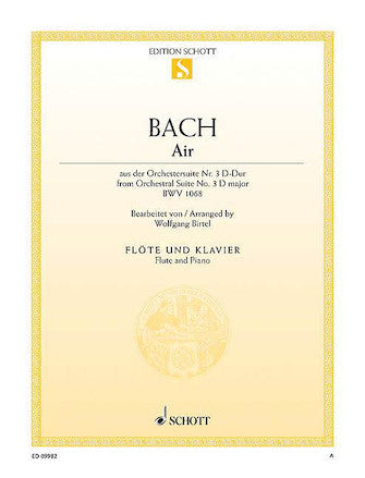 Air from Orchestral Suite No. 3 in D Major BWV 1068 (Flute and Piano)