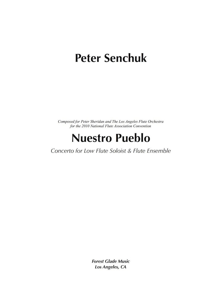 Nuestro Pueblo - Concerto for Low Flute Soloist and flute ensemble (Flute Choir)