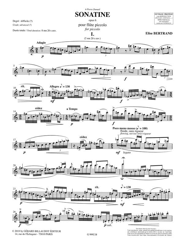 Sonatine Op. 6 (Piccolo Alone)