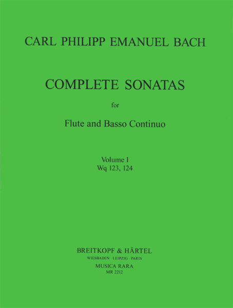Complete Sonatas for Flute and Basso; Vol. 1 - Sonata in G major, Wq 123 and Sonata in E minor, Wq 124 (Flute and Piano)