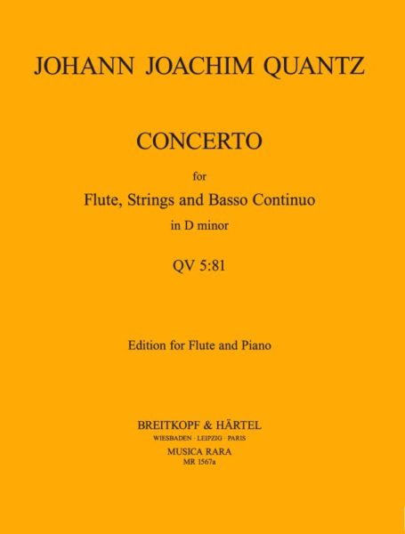 Flute Concerto in D minor QV 5:81 (Flute and Piano)