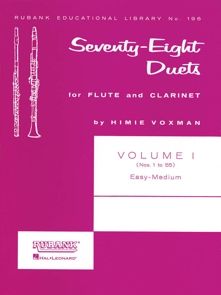 78 Duets for Flute and Clarinet - Volume 1 - Easy to Medium (No. 1-55)