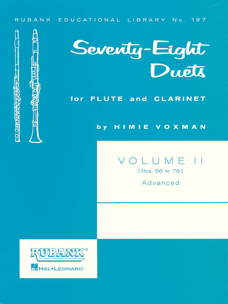 78 Duets for Flute and Clarinet - Volume 2 - Advanced (Nos. 56-78)