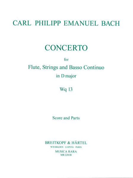 Flute concerto in D major, Wq 13 - Urtext (Full Score)