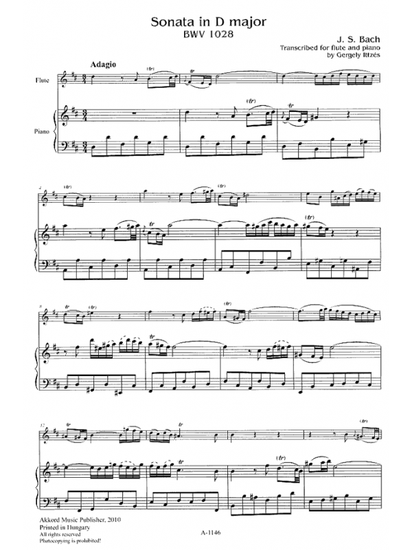 Never Enough of Bach (Flute and piano)