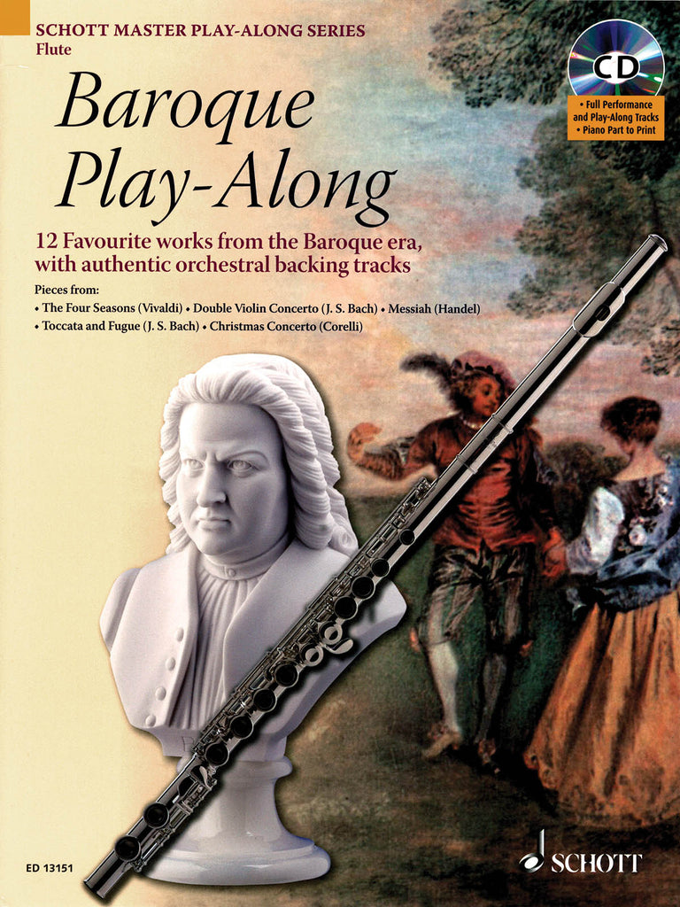 Baroque Play-Along - 12 Favorite Works from the Baroque Era (Flute and Piano)