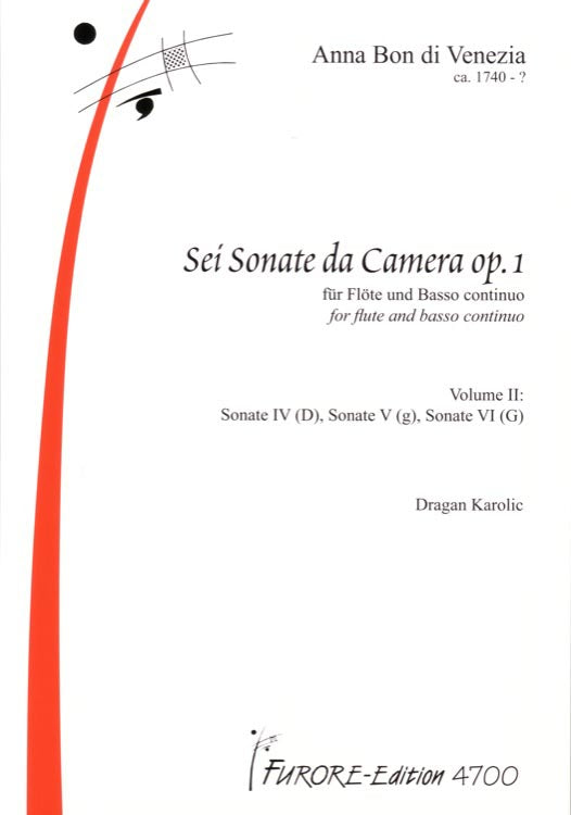 Six Sonatas for Flute and Basso Continuo, Op1. Vol 2