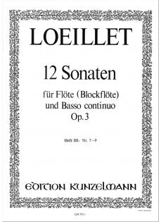 Flute Sonatas (12), Op. 3 - Volume 3, Nos 7-9 (Flute and Piano)