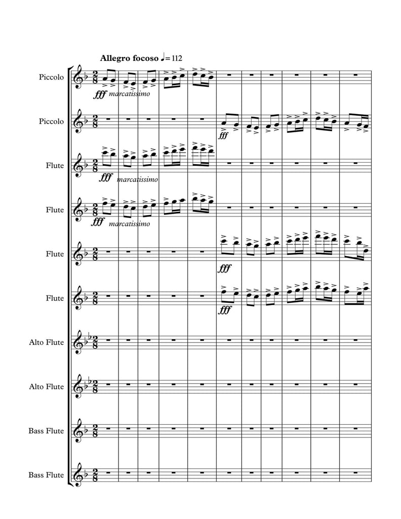 La Boheme: 2nd Act (Flute Choir)