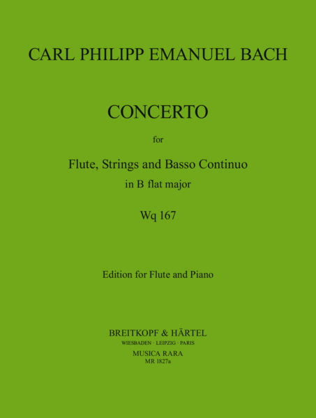 Flute Concerto in Bb major, Wq 167 - Urtext (Flute and Piano)