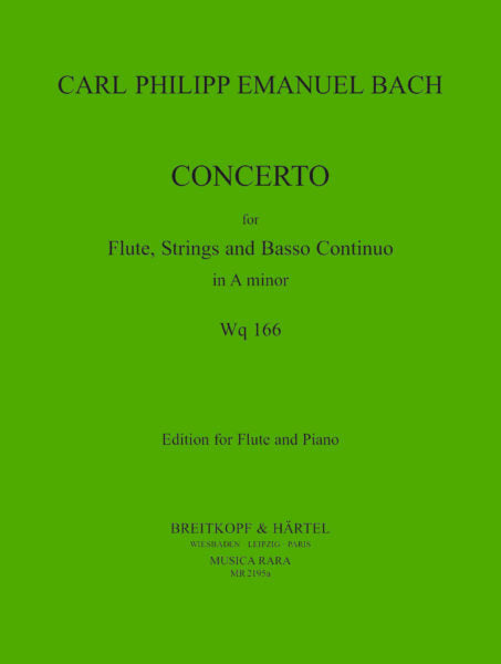 Flute Concerto in A minor, Wq 166 - Urtext (Full Score)