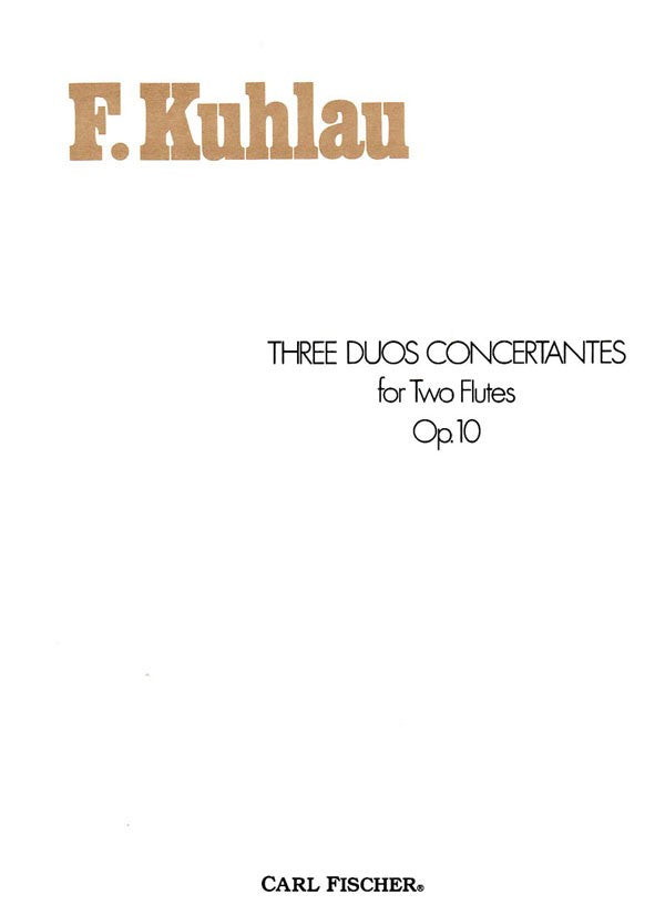 3 Duos Concertantes Op. 10 (Two Flutes)