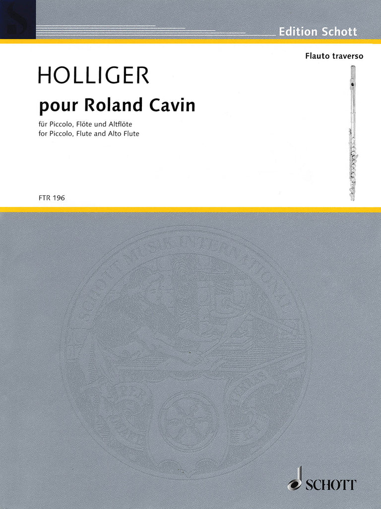 Pour Roland Cavin (Piccolo, Flute, and Alto Flute)