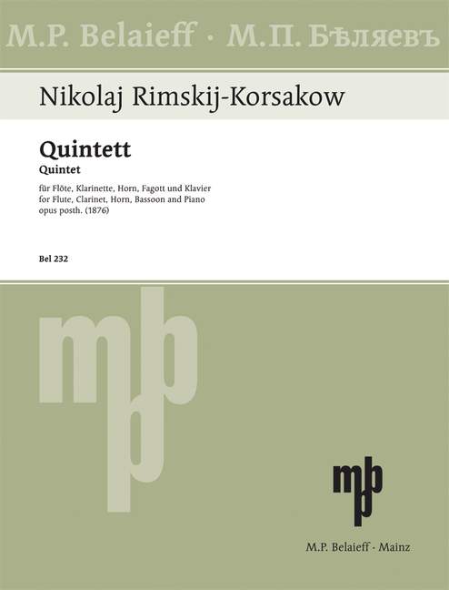 Quintet in Bb Major Op. posthumous (1876) (Wind Quintet)