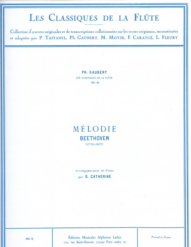 Mélodie (Classiques No.6) (Flute and Piano)