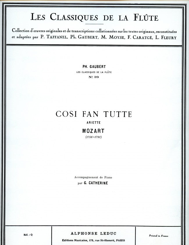 Ariette (Classiques No.39) (Flute and Piano)
