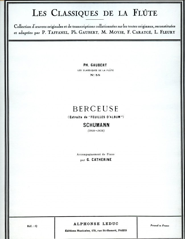 Berceuse Op.124, No.16 (Flute and Piano)