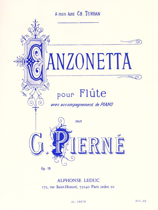 Canzonetta, Op.19 (Flute and Piano)