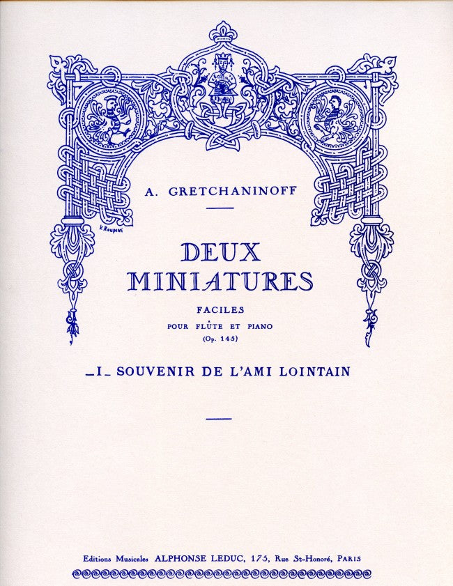 Suite miniature Op.145, No.7: Souvenir de l'Ami lointain (Flute and Piano)