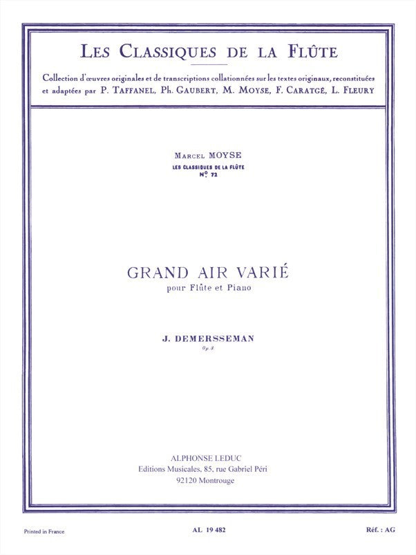 Le Trémolo Op.3, "Grand Air Varie" (Flute and Piano)