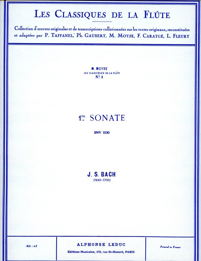 Sonata No. 1 in B minor, BWV 1030 (Flute and Piano)