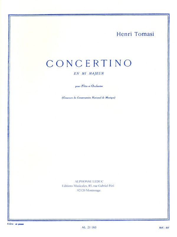 Concertino in E major (Flute and Piano)